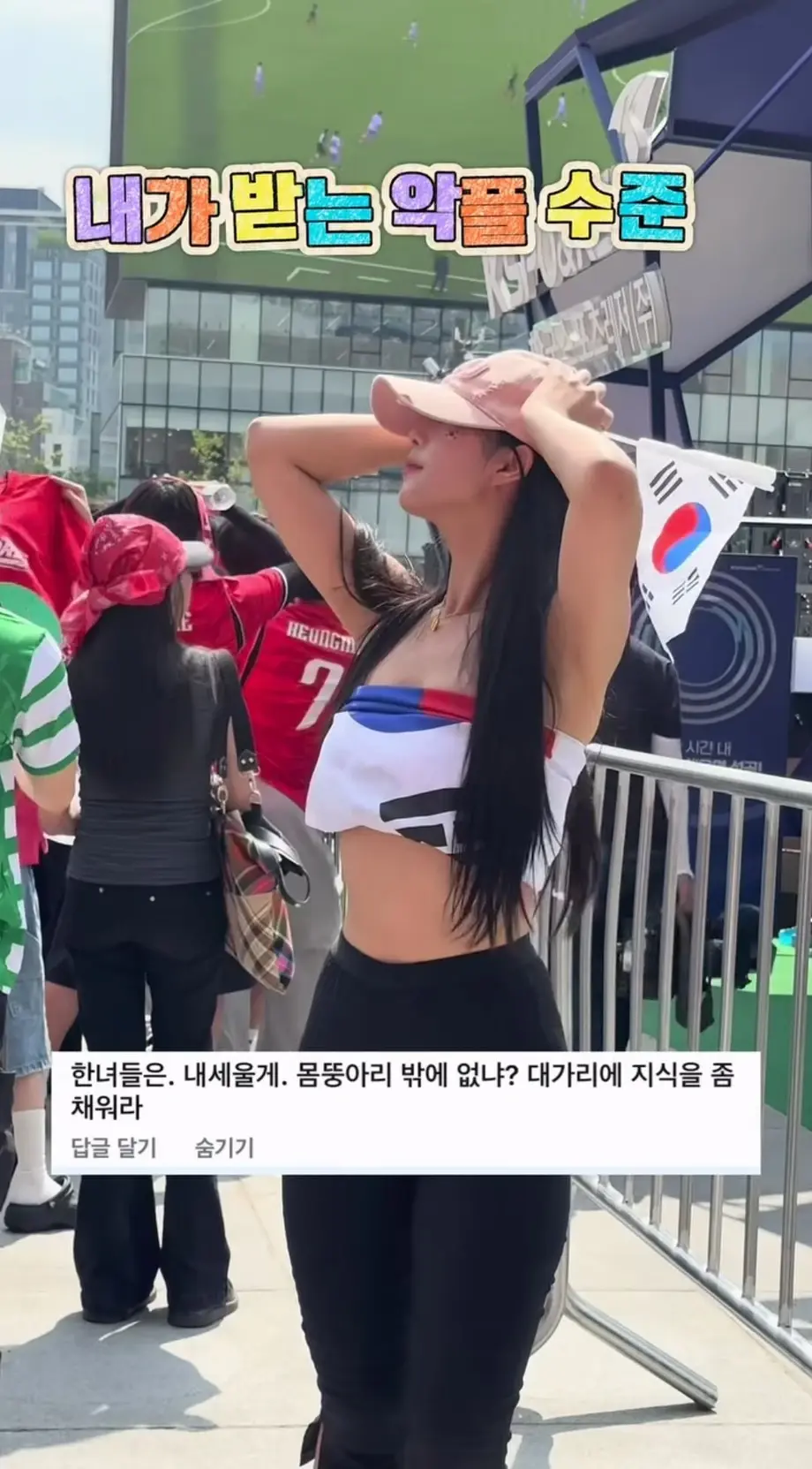 광화문 응원녀가 받은 악플 수준